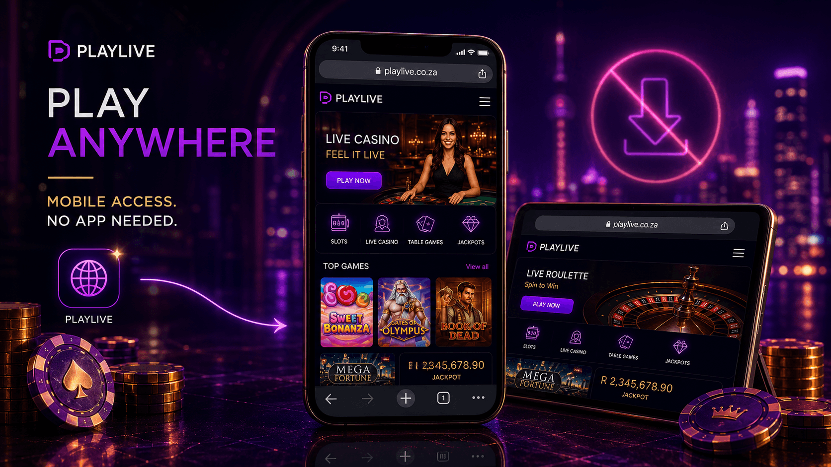 PlayLive Mobile Casino Game Library