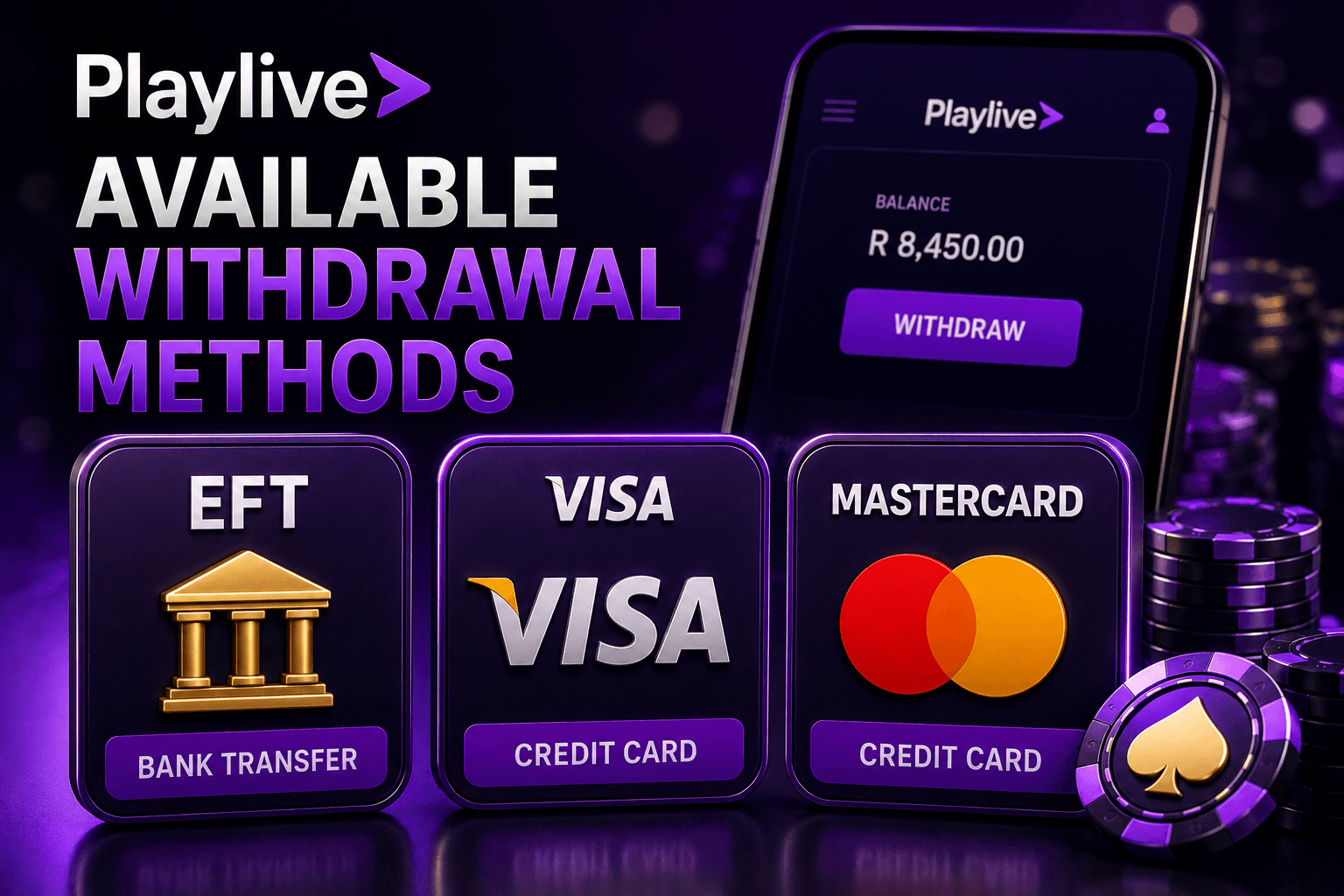 Available Playlive Withdrawal Methods